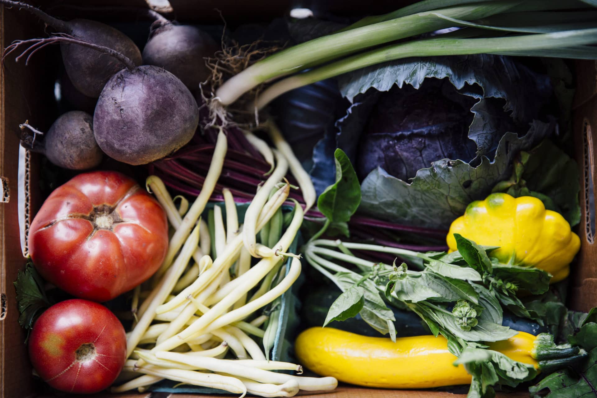 Vegetables in a box